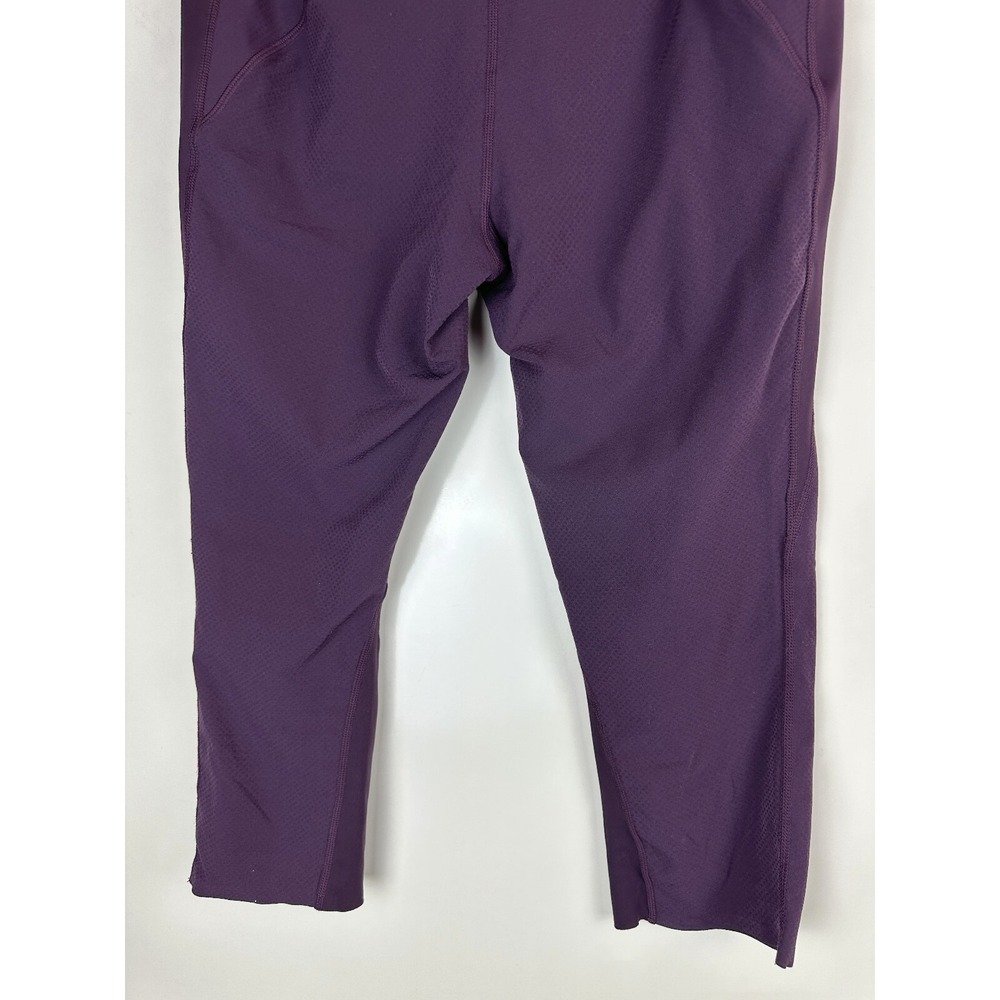 ✨2/$20 Athleta Ultimate Dobby Crop Pant Pocket Athletic Textured Purple SP Small - Picture 7 of 16